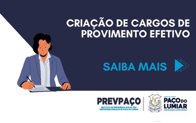 PREVPAÇO cria novos cargos de provimento efetivo
